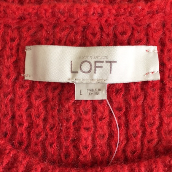 NWT LOFT Honeycomb Textural Knit Pullover Sweater, size Large ❤️ - Picture 7 of 12